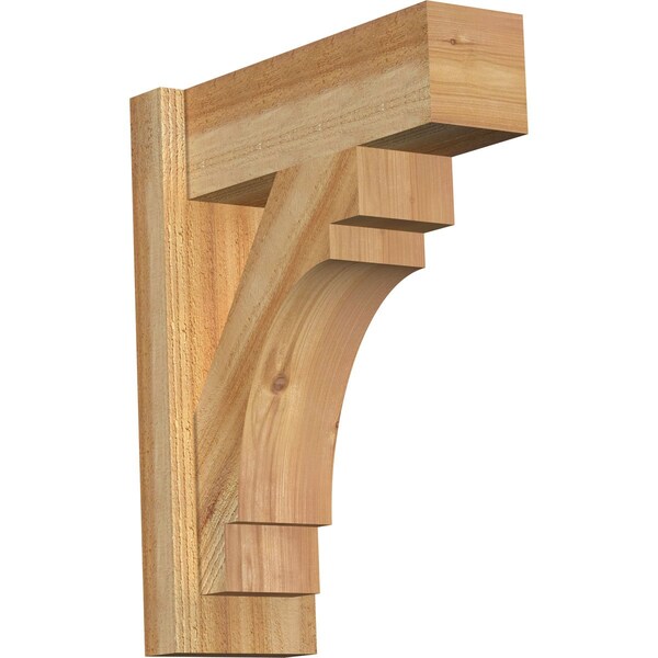Ekena Millwork Merced Block Rough Sawn Outlooker, Western Red Cedar, 6"W x 16"D x 20"H OUT06X16X20MRC05RWR - main